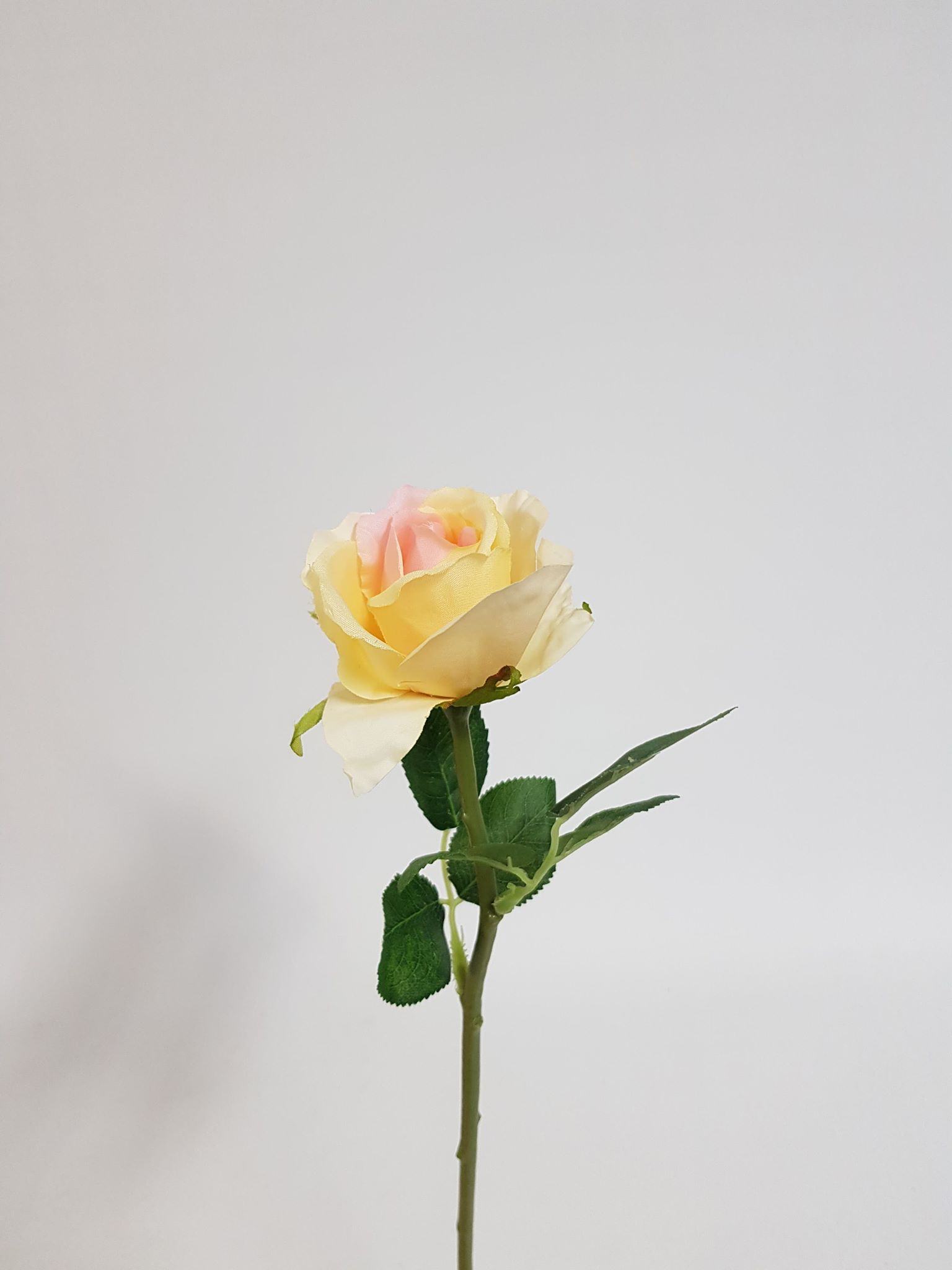 Artificial Rose Bonnie Yellow/Pink - Image 3