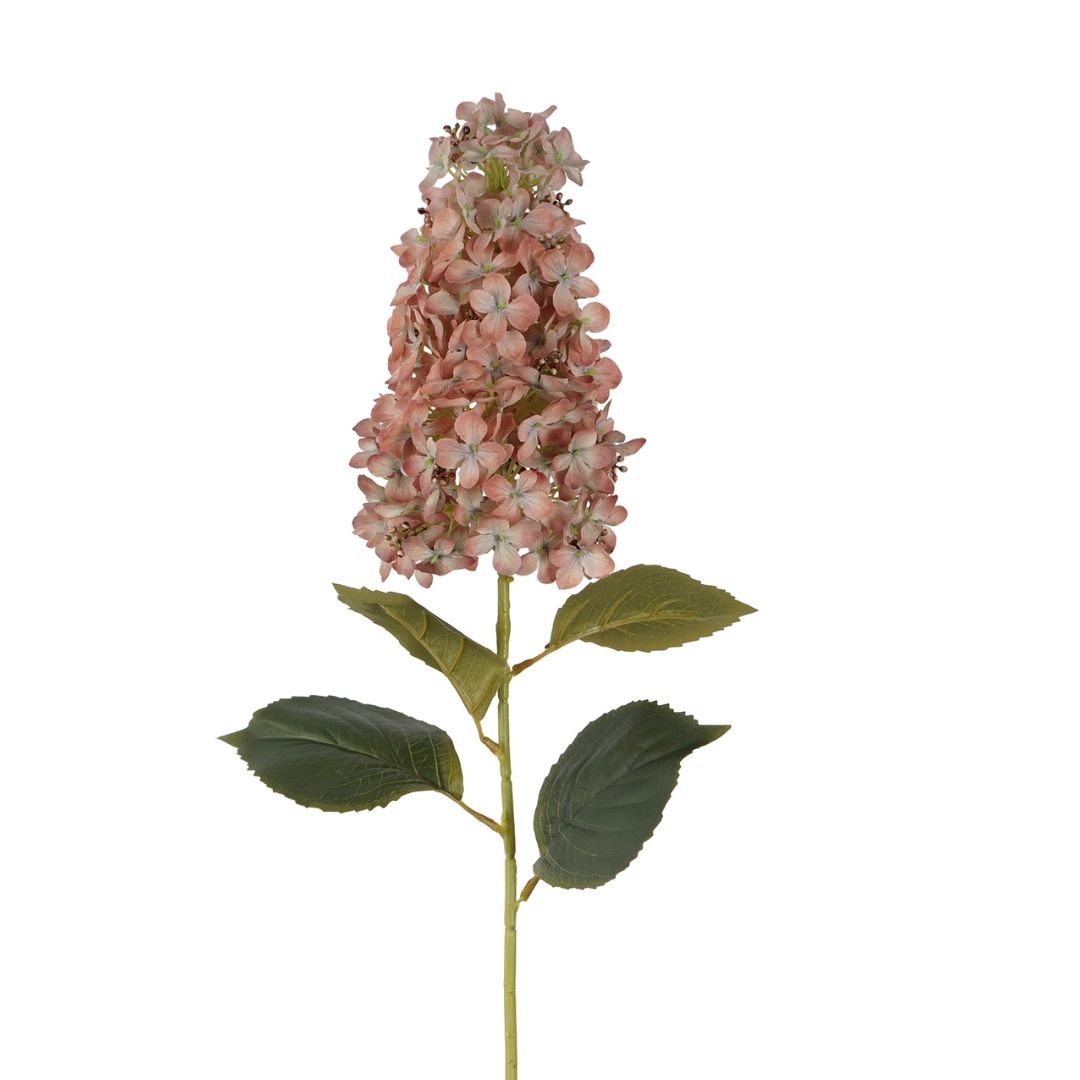 Artificial Cone Hydrangea Salmon 82cm