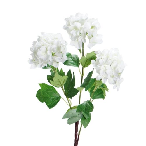 Artificial Hydrangea Spray White 75cm