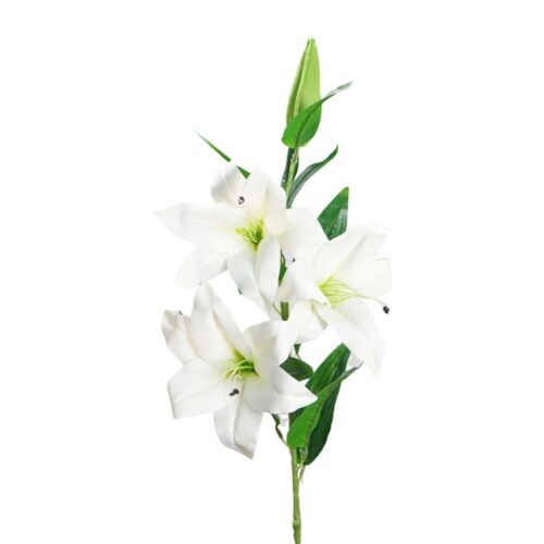Artificial Lily Spray Cassy White 103cm