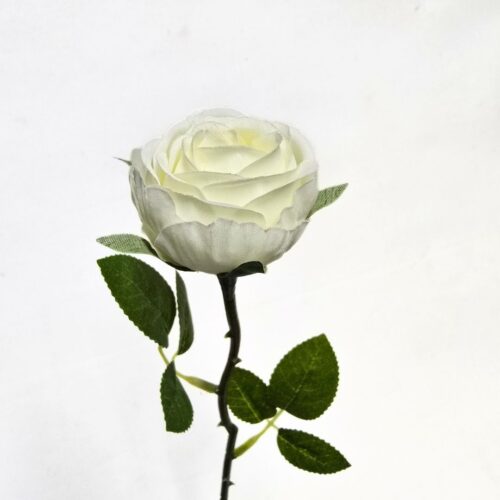 Artificial Rose Bud Clyde White 38cm
