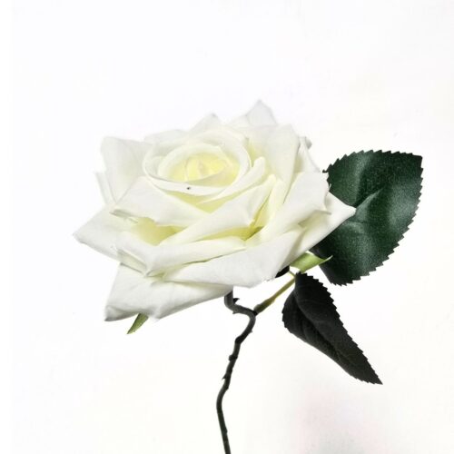 Artificial Tea Rose White 36cm