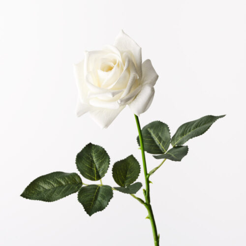 Real Touch Rose Kendall White 65cm