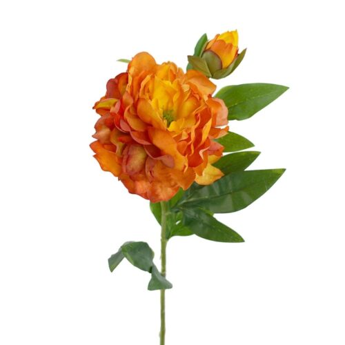 Artificial Peony Jackie Orange 62cm