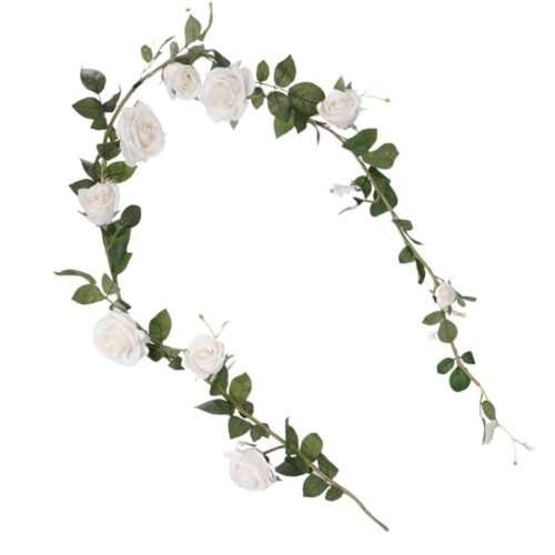 Artificial Rose Garland White – 180cm