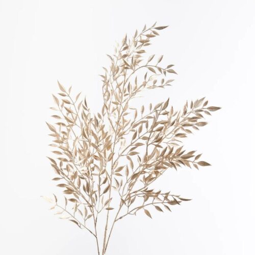 Artificial Ruscus Spray Gold 88cm