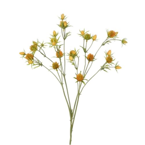 Artificial Sea Holly Spray Amber 69cm