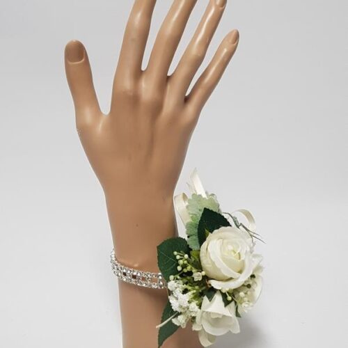 Artificial Wrist Corsage - Riley (Diamanté Band)