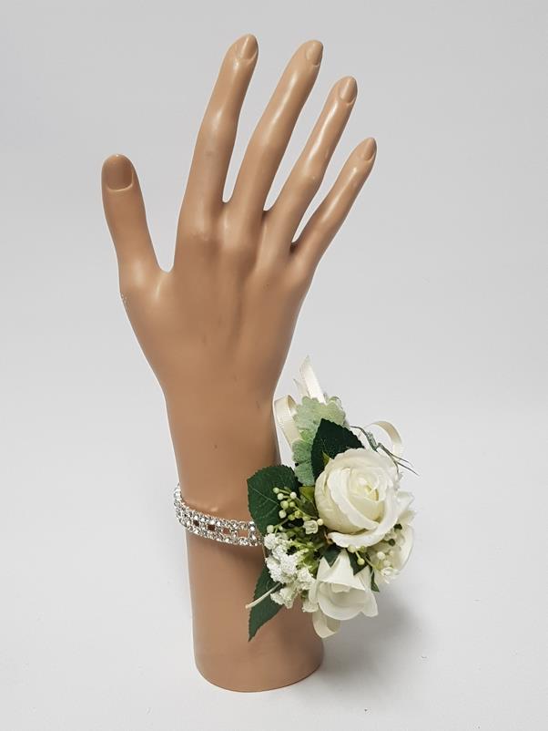 Artificial Wrist Corsage - Riley (Diamanté Band)