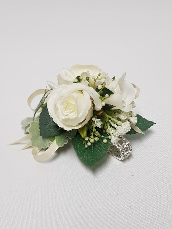 Artificial Wrist Corsage - Riley (Diamanté Band) - Image 3