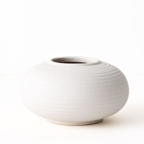 Vase Karis Bowl White 8 cm x 14 cm