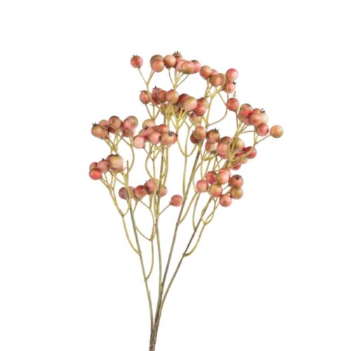 Artificial Rosehip Berry Apricot 61cm