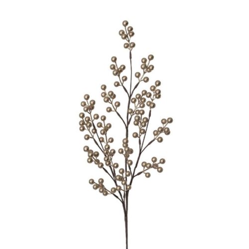 Golden Christmas Berry Spray 85cm