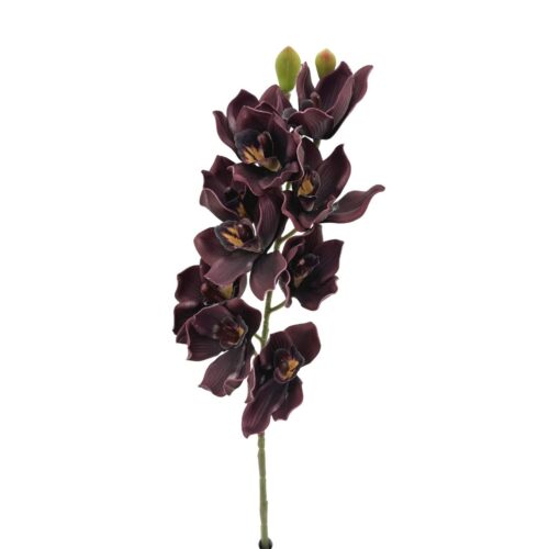 Artificial Cymbidium Orchid Burgundy 75cm
