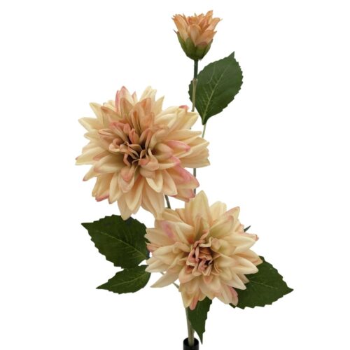 Artificial Dahlia Gertrude 3H Peach 73cm