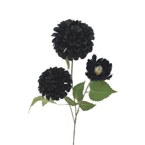 Artificial Dahlia Harpet 3H Black 76 cm