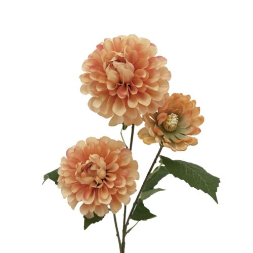 Artificial Dahlia Harpet 3H Orange 76cm