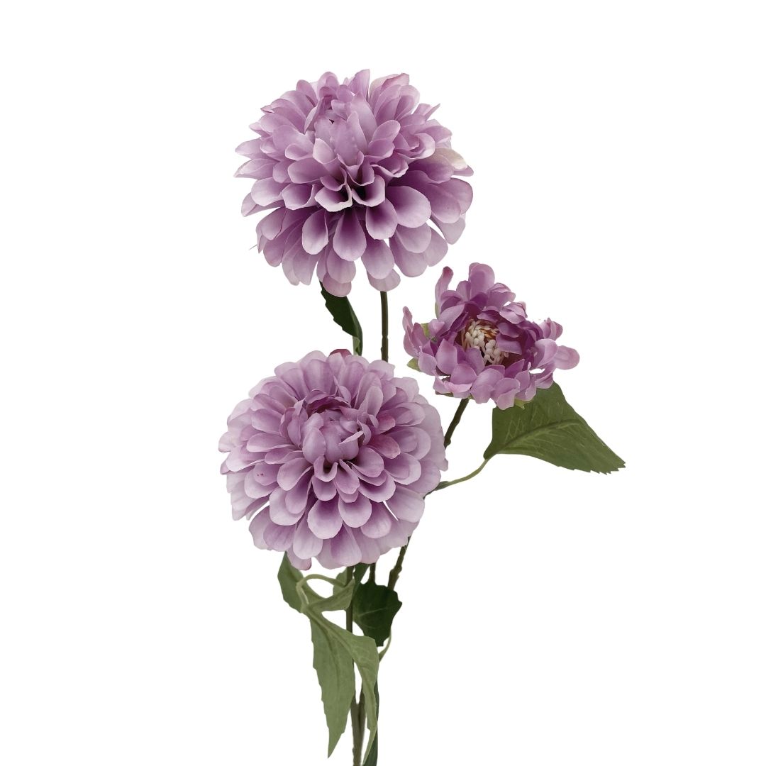 Artificial Dahlia Harpet 3H Purple 76cm