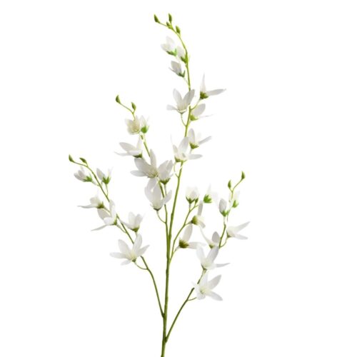 Artificial Mini Orchid Stem White 78cm