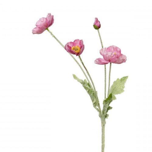 Artificial Poppy Stem Mauve 60cm