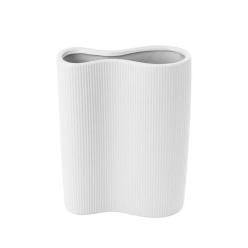 Ceramic Coastal Wave Vase White 23cm