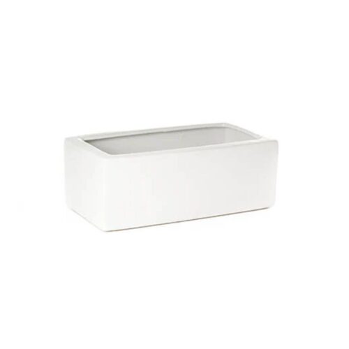 Ceramic Trough Vase White