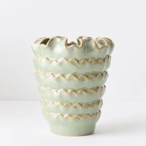Vase Cha Cha Cha Sage 18cm