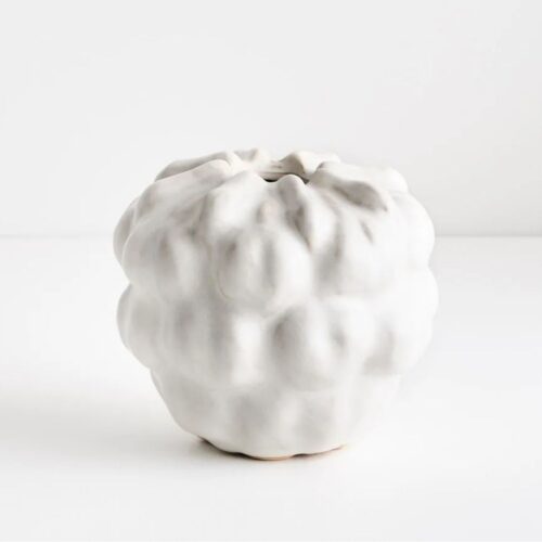 Vase Cloud Textured White 13cm