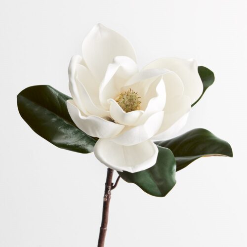 Artificial Magnolia Flower White 73cm