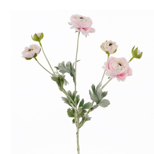 Artificial Ranunculus 6H Light Pink 67cm