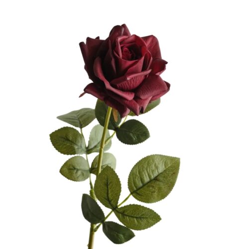 Real Touch Rose Bertha Dark Plum 68cm