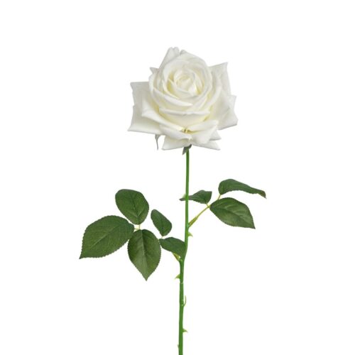 Real Touch Rose Fifi White 66cm